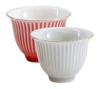 VILLCASE Taza de Degustación de Té Kung Fu 2 Piezas Taza para Beber Té de Cerámica 40ml Base Antideslizante y Aislante Estilo Simple y Retro Uso en Oficina