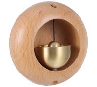 VILLCASE Timbre de Puerta de Madera Japonés Campana de Comerciante Decorativa Diseño Minimalista para Hogar y Negocio Accesorio Estético y Funcional Instalación