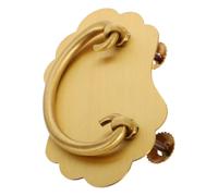 VILLCASE Tirador de Cajón Dorado de Cobre Estilo Vintage Chino Diseño de Doble Agujero, Resistente al Desgaste para Decoración de Cajas de Madera y Hogar