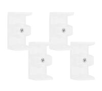 VILLCASE Topes de Silicona para Puerta de Ducha Corrediza, 4 Unidades, Bloque Anticolisión Transparente para Guía Inferior, Accesorio Resistente para Puertas de Vidrio en Baño y Mampara