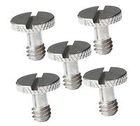 VILLCASE Tornillo de Montaje 1/4 para Trípode Cámara DSLR Profesional, Soporte de Luz, Cardán, Kit 5 Piezas Plateado, Compatible Placa de Liberación Rápida, Uso Fotográfico