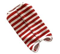 VILLCASE Traje de Recuperación Reduce la Ansiedad de Forro Polar Rojo para Perros Protector Postoperatorio Fácil de Poner y Quitar para Mascotas
