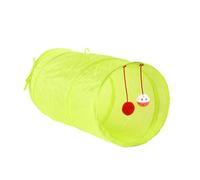 VILLCASE Túnel Plegable para Gatos Juguete Interactivo para Ejercicio y Diversión Color Verde Fluorescente Material Cómodo para Mascotas