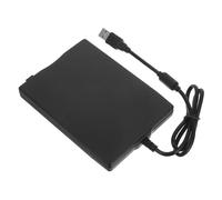 VILLCASE Unidad de Disquete USB Externa Negra, Lector Portátil Compatible con Múltiples Sistemas Operativos, Material Abs, Ligero y Fácil de Usar para PC y Portátil