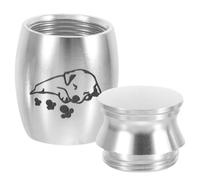 VILLCASE Urna de Aleación para Mascotas en Color Plata, Pequeña y Compacta, Ligera Buena Protección para Cenizas de Perros y Gatos en Cementerio de Animales