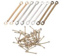 VILLCASE Varillas de Conexión para Joyería 2 CM 200 Piezas Metálicas Surtidas Antiguo Kc Oro y K Conectores para Colgantes Pulseras y Accesorios DIY de Manualidades