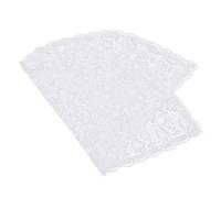 VILLCASE Velo de Novia de Encaje Floral Blanco Mantilla de Velo Corto para Mujer Accesorio de Boda y Ceremonia Bufanda Suave para Tocado Nupcial de Iglesia Elegante