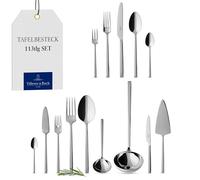 Villeroy and Boch 113 Piezas La Classica Juego de Cubiertos para el Almuerzo, Plateado