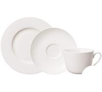 Villeroy & Boch 10-1380-7127 Set Twist White para hasta 6 Personas, 18 Piezas, Servicio de café Atemporal, Porcelana Premium, Blanco, Apto para lavavajillas