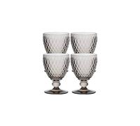 Villeroy & Boch 11-7299-0020 Boston - Copa de vino tinto, fabricada en cristal de alta calidad y resistente con diseño facetado, transparente, 18,5 x 18,5 x 13 cm, 4 unidades