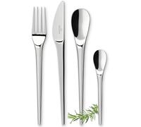 Villeroy & Boch 12-6529-9030 NewMoon Cubertería 24 Piezas, Acero Inoxidable, Apto para lavavajillas,Cubertería | 24 pzs.