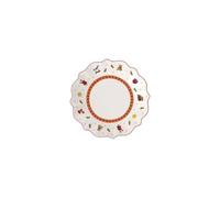 Villeroy & Boch 14-8585-2662 Plato para Pan, Toy's Delight, para Navidad, 17 cm, Porcelana, Blanco/Multicolor, Redondo