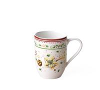 Villeroy & Boch 14-8612-9652 Taza Grande con asa Winter Bakery Delight, Motivo Estrella fugaz, para Navidad, 370 ml, Porcelana, Multicolor, 1 Unidad (Paquete de 1)