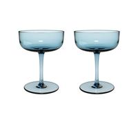 Villeroy & Boch Juego De 2 Copas De Cava Y Postre Like Ice, Cristal De Color Azul Hielo, Capacidad 100 Ml