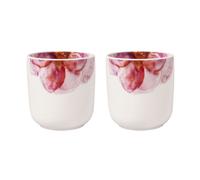 Villeroy & Boch Juego De Tazas Rose Garden, Set 2 Piezas, Porcelana Blanca, Capacidad 290Ml