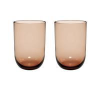 Villeroy & Boch Juego De Vasos Largos Like Clay, Set 2 Piezas, Vidrio Coloreado Marrón, Capacidad 385Ml