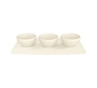 Villeroy & Boch 3 Boles para salsa con bandeja Manufacture Rock Blanc