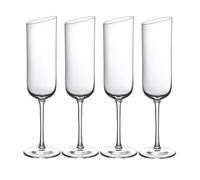 Villeroy & Boch - NewMoon Copa para Champagne Juego de 4 Claro, Apto para Lavavajillas, Copas de Champagne, Copas de Champán Cristal, Copas Flauta Champagne, Vidrio de Cristal