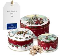Villeroy & Boch - Accesorios de Collage de Invierno, Set de cajas de galletas, multicolor, 19,7 x 9,4 cm, tres piezas