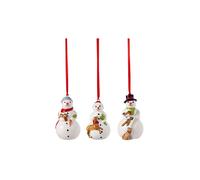 Villeroy & Boch Adornos navideños Nostalgic muñecos de nieve. 3-pack Blanco