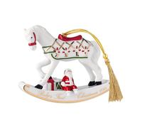 Villeroy & Boch Adorno navideño. caballo balancín Christmas Classics Blanco