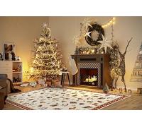 Villeroy & Boch Alfombra de Diseño Nostalgic - Toy's Delight - Manta de Árbol de Navidad, Árbol de Navidad para Salón, Dormitorio, Comedor, Pasillo - Rojo Multicolor, 160 x 230 cm