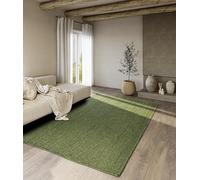 Villeroy & Boch Alfombra de Yute Rosalie - Natural, Tejida a Mano y Ecológica - Para Salón, Dormitorio, Comedor - Estilo Boho - Verde