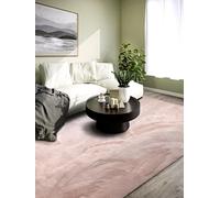 Villeroy & Boch Alfombra Shaggy Leon - Alfombra mullida de pelo largo para salón, color liso, suave y fácil de limpiar, para salón, comedor, dormitorio, habitación de los clientes - rosa viejo, 120 x