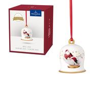 Villeroy & Boch - Annual Christmas Edition, Adorno, Campana, Campanilla de Navidad, decoración para el árbol, edición Anual 2024, Pieza Exclusiva de coleccionista, Porcelana Premium, 6 x 6 x 7 cm