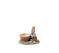 Villeroy & Boch - Annual Easter Edition huevera de Pascua 2026, porcelana Premium, figura de conejo pintada a mano con cesta de Pascua, decoración de Pascua, regalo de Pascua, pieza de coleccionista