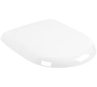 Villeroy & Boch Antao - Asiento de inodoro en forma de D con cierre suave - Plástico termoendurecible extraíble e irrompible - Pieza original - Blanco alpino brillante