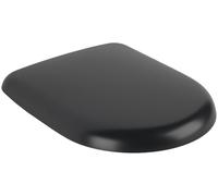 Villeroy & Boch Antao - Asiento de inodoro en forma de D con cierre suave - Plástico termoendurecible extraíble e irrompible - Pieza original - Negro puro, mate