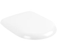 Villeroy & Boch Antao - Asiento de inodoro en forma de D con cierre suave - Plástico termoendurecible extraíble e irrompible - Pieza original - Blanco piedra, mate