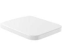 Asiento para inodoro Architectura de Villeroy & Boch, asiento con tapa y cierre automático, aro extraíble fabricado de Duroplast resistente, pieza de recambio original, rectangular, color blanco