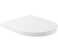 Villeroy & Boch Architectura, asiento de inodoro - Tapa de WC blanco brillante de Duroplast resistente - Aro con bisagras de acero inoxidable - Diseño en forma de D - Recambio original