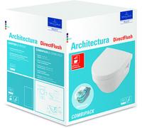 Villeroy & Boch Architectura Combi-Pack Wash-down WC incl. asiento WC, White Alpine, 4687HR01, Color: Blanco