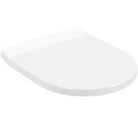 Villeroy & Boch Architectura SlimSeat - Asiento de inodoro en forma de D con cierre suave - Plástico termoendurecible extraíble e irrompible - Pieza original - Blanco alpino brillante