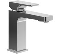 Villeroy & Boch Architectura Square - Grifo de lavabo sin desagüe, grifo para baño con cartucho de cerámica, ahorro de agua, altura de caño 113 mm, cuadrado, cromado