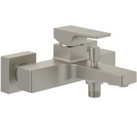 Villeroy & Boch Architectura Square - Grifo monomando para bañera con protección antireflujo y función de recambio, ahorro de agua, cuadrado, níquel cepillado mate