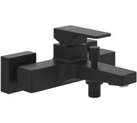 Villeroy & Boch Architectura Square - Grifo monomando para bañera con protección antireflujo y función de recambio, ahorro de agua, rectangular, color negro mate
