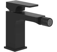 Villeroy & Boch Architectura Square - Grifo monomando para bidé con barra de tracción y cartucho de cerámica, mezclador para bidé de ahorro de agua, altura de caño 100 mm, rectangular, color negro