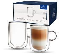 Villeroy & Boch - Artesano Hot&Cold Beverages vaso latte macchiato grande, set de 2 vasos de doble pared, bebidas frías y calientes, vidrio borosilicato, apto para lavavajillas, apto para microondas