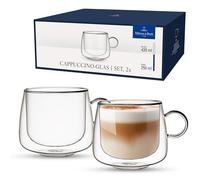 Villeroy & Boch – Set 2 vasos capuchino Artesano H&C, doble pared, borosilicato, apto microondas