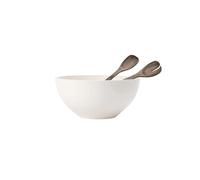 Villeroy & Boch Artesano, Set De Ensalada, 3 Piezas, Gran Fuente De Porcelana Con Cubertería A Juego