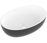 Villeroy & Boch Artis lavabo 48x32.5 cm oval sobre encimera blanco-negro 438848BCT8