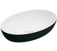 Villeroy & Boch Artis lavabo 61x41 cm oval sobre encimera blanco-negro 419861BCT8