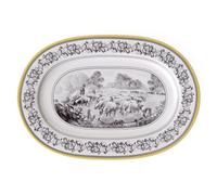 Villeroy & Boch Audun Ferme Fuente, 34 cm, Porcelana Premium, Blanco/Gris/Amarillo