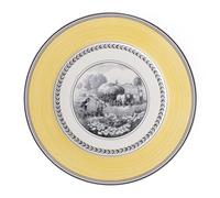 Villeroy & Boch Audun Ferme Plato de presentación, 30 cm, Porcelana Premium, Blanco/Gris/Amarillo