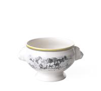 Villeroy & Boch Audun Ferme Tazón León, 600 ml, Porcelana Premium, Blanco/Gris