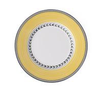 Villeroy & Boch Audun Fleur Plato para desayuno o postres, 22 cm, Porcelana Premium, Blanco/Gris/Amarillo